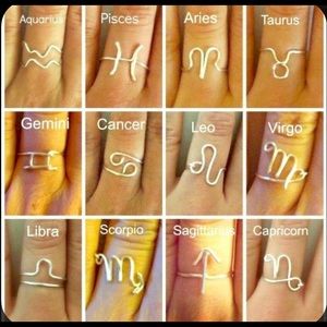 Zodiac sign ring
